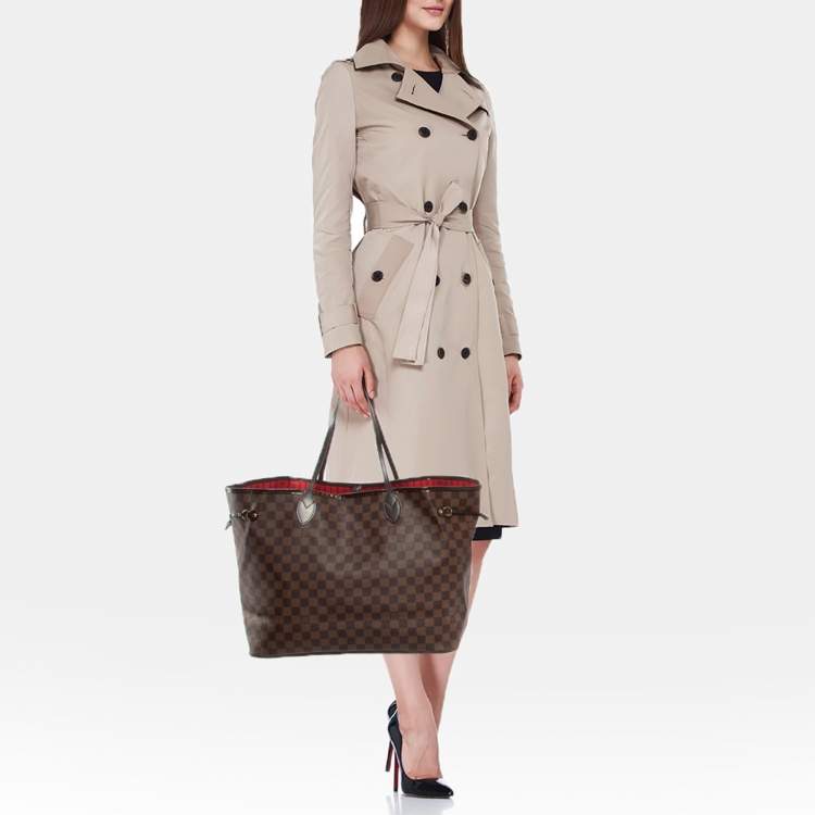 Pre Owned Louis Vuitton Damier Ebene Canvas Neverfull GM Bag