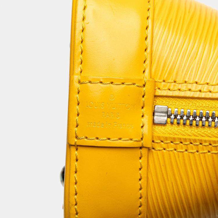 Pre Owned Louis Vuitton Yellow Epi Alma BB