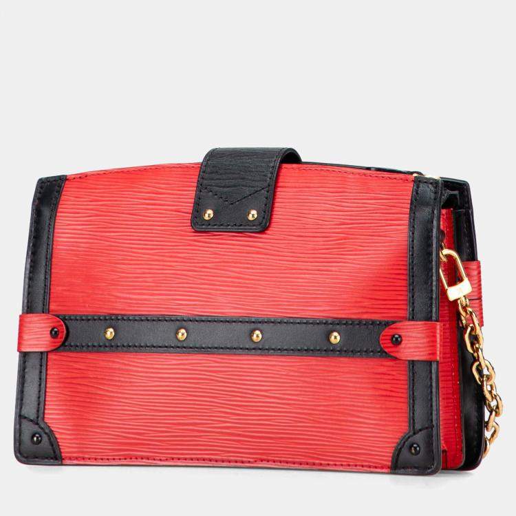 Pre Owned Louis Vuitton Red Epi Trunk Clutch