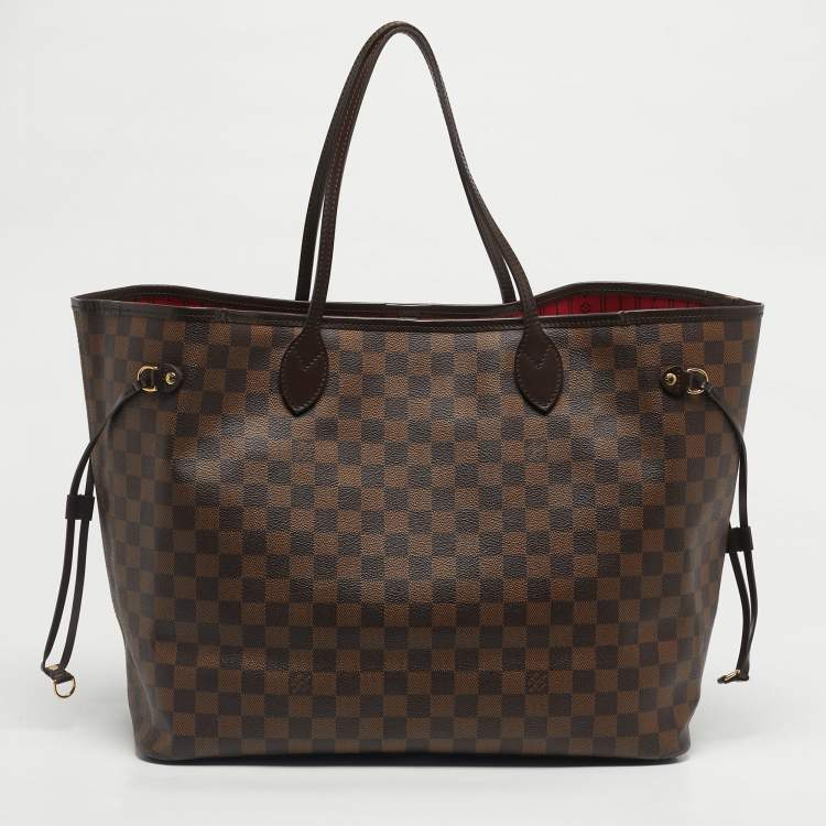 Pre Owned Louis Vuitton Damier Ebene Canvas Neverfull GM Bag
