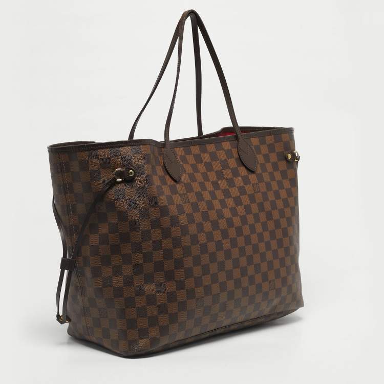 Pre Owned Louis Vuitton Damier Ebene Canvas Neverfull GM Bag