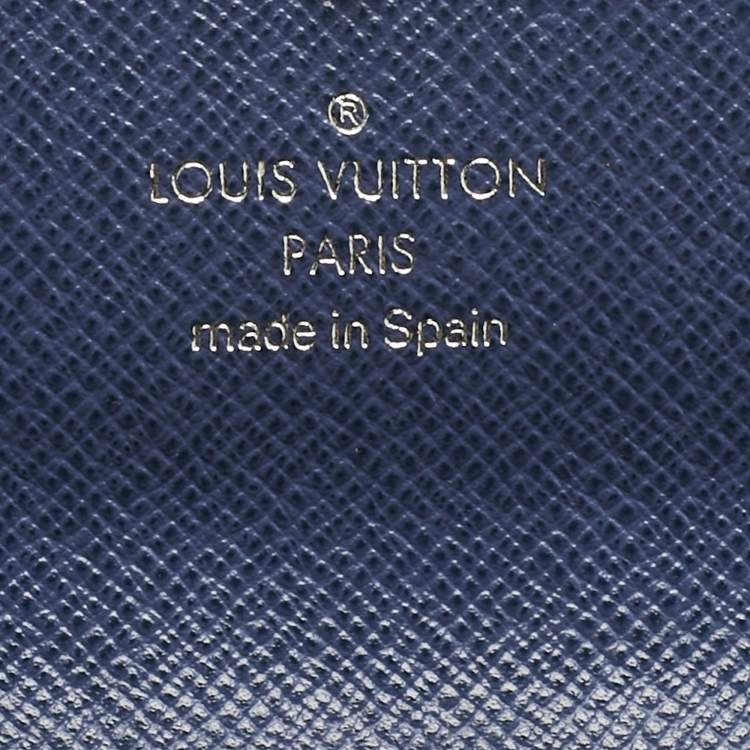 Pre Owned Louis Vuitton Myrtille Blue Epi Leather Sarah Wallet