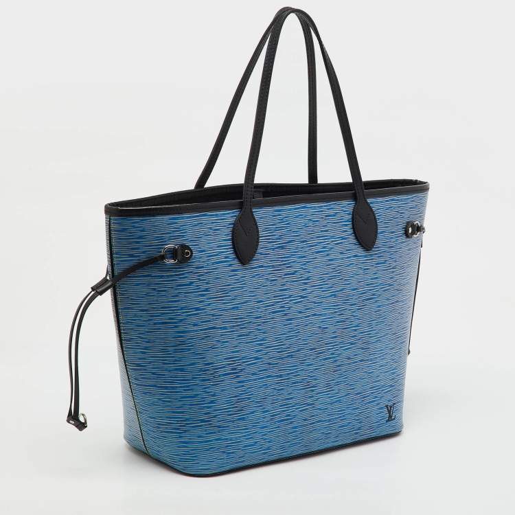 Pre Owned حقيبة لوي فيتون نيفرفول جلد إيبي دينم فاتح MM