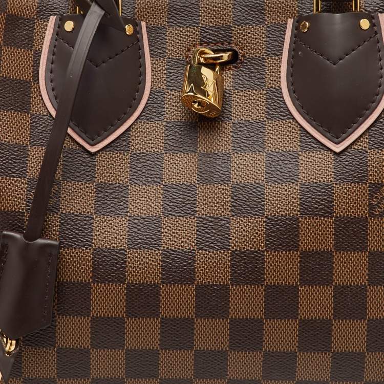 Pre Owned Louis Vuitton Damier Ebene Canvas and Leather Normandy Bag