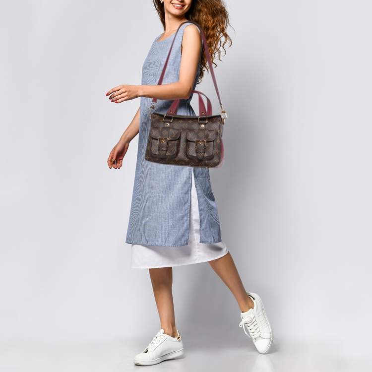 Pre Owned Louis Vuitton Aurore Monogram Canvas Manhattan NM Bag