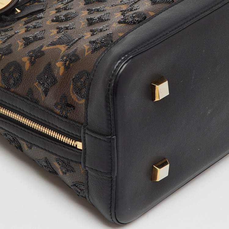Pre Owned Louis Vuitton Limited Edition Black Monogram Sequins Eclipse Alma Bag