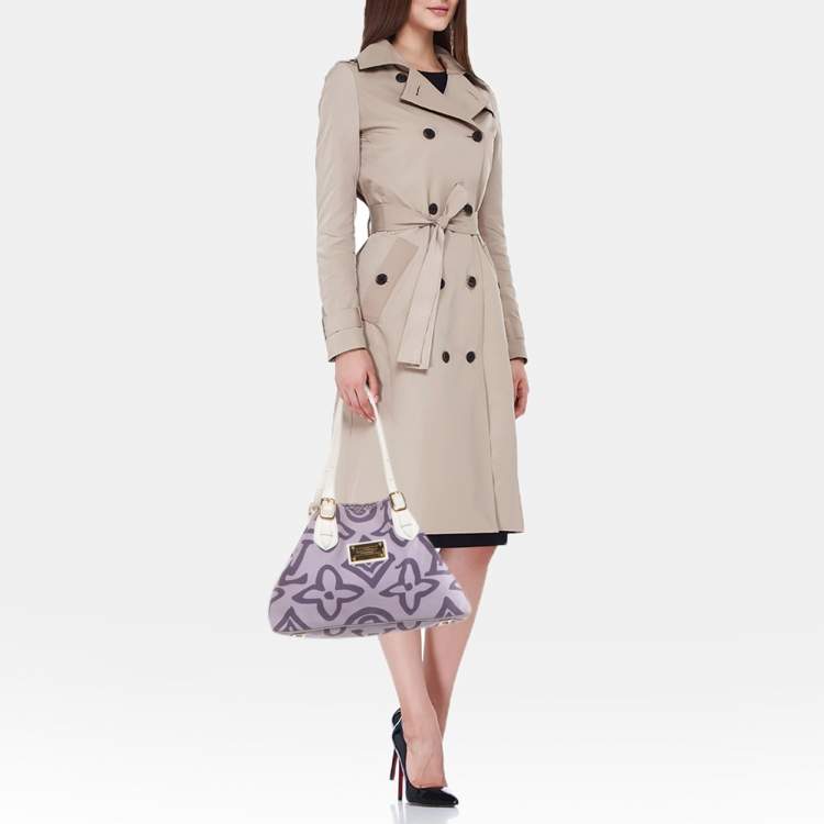 Pre Owned Louis Vuitton Limited Edition Lilac Tahitienne Cabas PM Bag