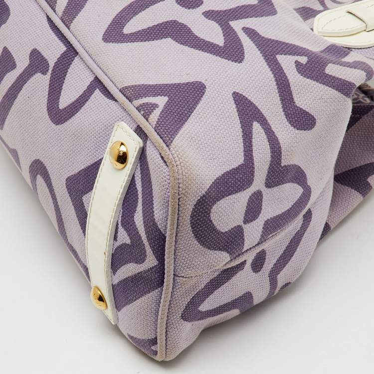 Pre Owned Louis Vuitton Limited Edition Lilac Tahitienne Cabas PM Bag