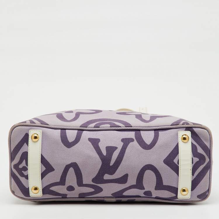 Pre Owned Louis Vuitton Limited Edition Lilac Tahitienne Cabas PM Bag