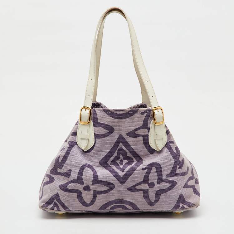 Pre Owned Louis Vuitton Limited Edition Lilac Tahitienne Cabas PM Bag