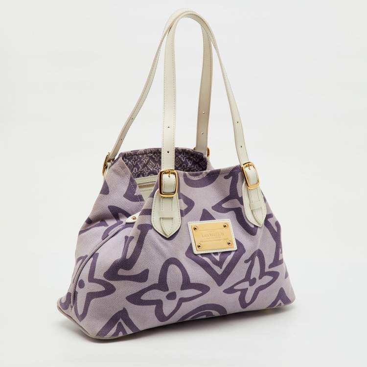 Pre Owned Louis Vuitton Limited Edition Lilac Tahitienne Cabas PM Bag