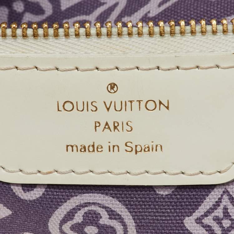 Pre Owned Louis Vuitton Limited Edition Lilac Tahitienne Cabas PM Bag