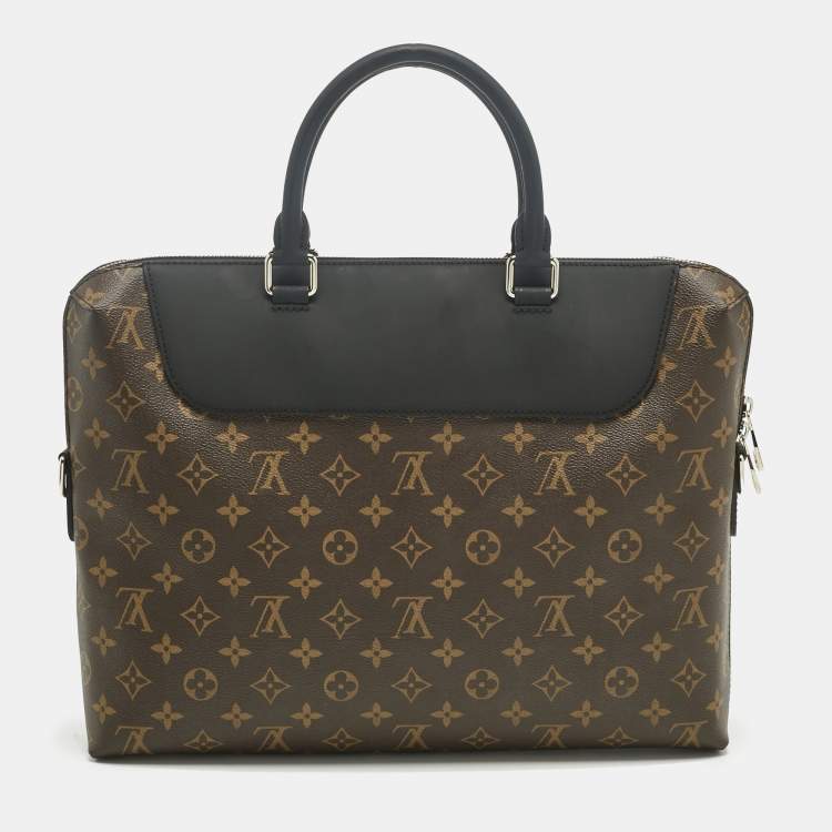 Pre Owned Louis Vuitton Monogram Macassar Canvas Porte-Documents Jour Bag