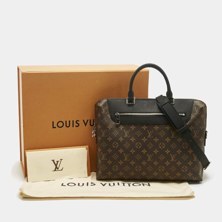 Pre Owned Louis Vuitton Monogram Macassar Canvas Porte-Documents Jour Bag