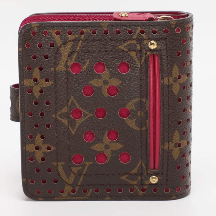 Pre Owned محفظة لوي فيتون محدودة الإصدار كانفاس مثقبة مونوجرامية