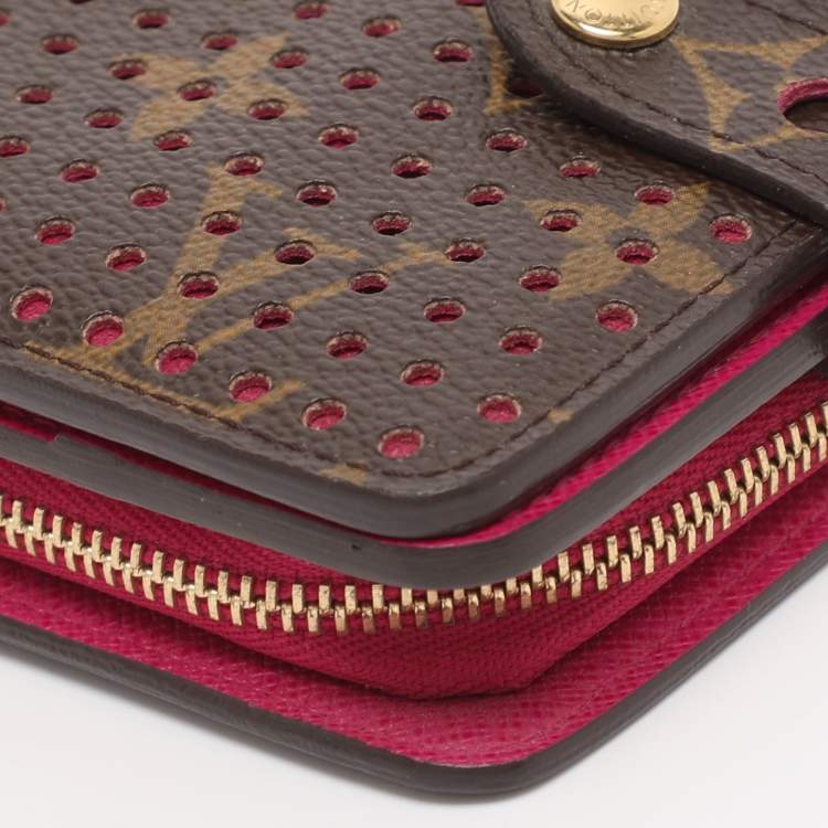 Pre Owned محفظة لوي فيتون محدودة الإصدار كانفاس مثقبة مونوجرامية
