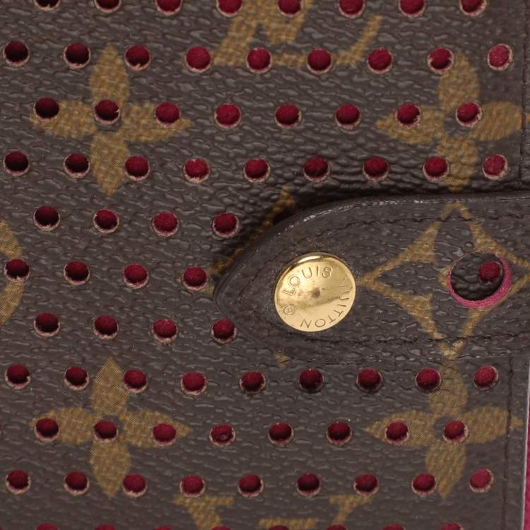 Pre Owned محفظة لوي فيتون محدودة الإصدار كانفاس مثقبة مونوجرامية