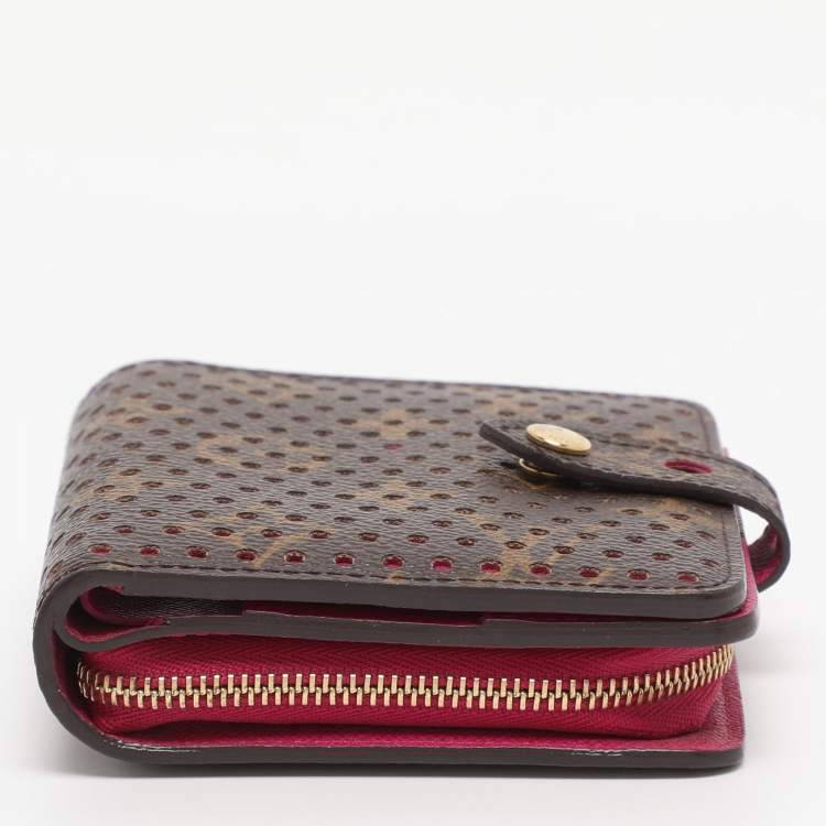 Pre Owned محفظة لوي فيتون محدودة الإصدار كانفاس مثقبة مونوجرامية