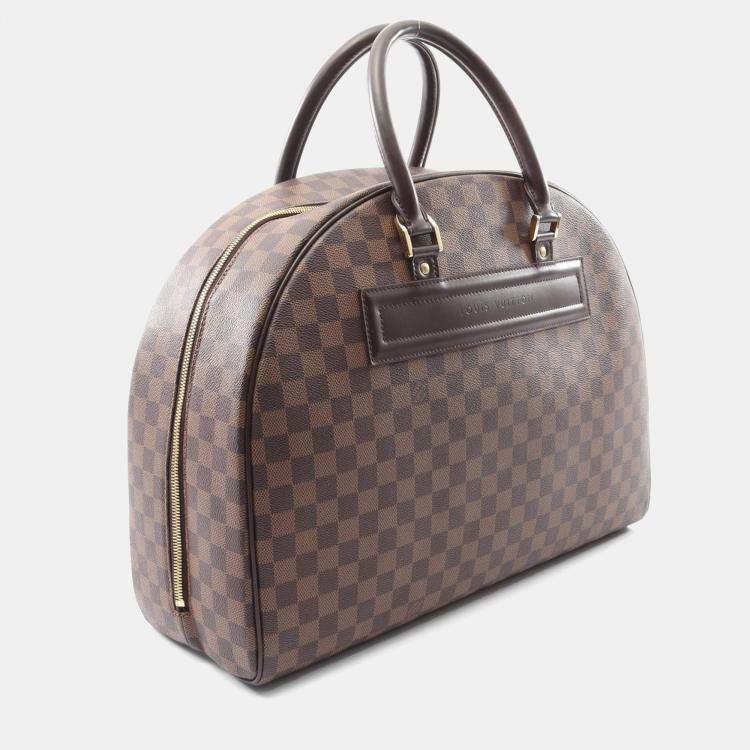 Pre Owned Louis Vuitton Neverfull MM Brown Damier Ebene Canvas Tote Bag