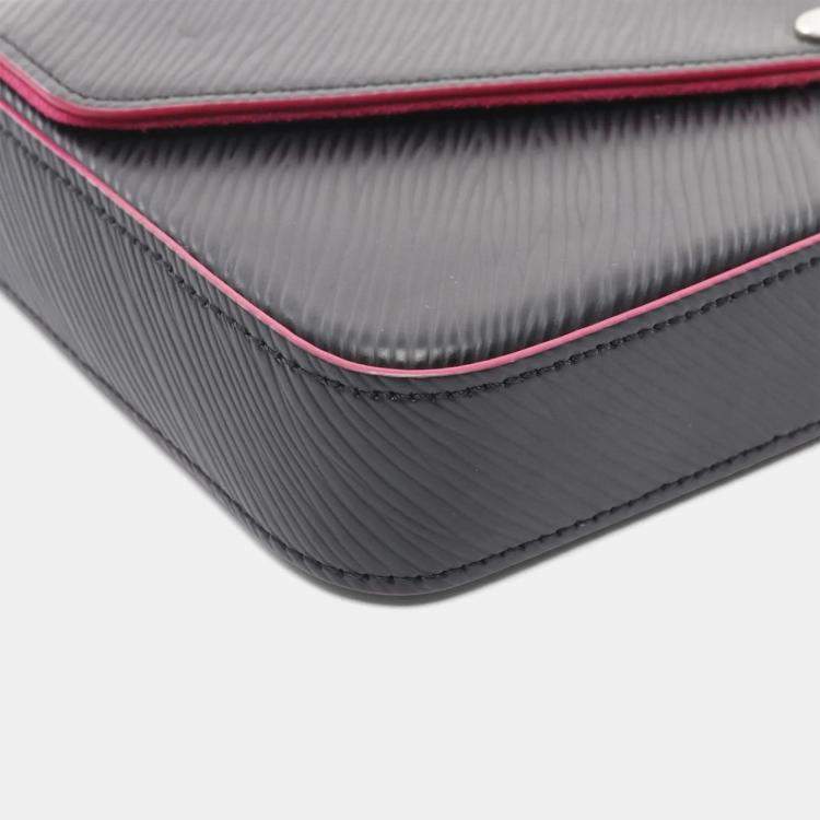Pre Owned Louis Vuitton Félicie Black Epi Leather Wallet on Chain