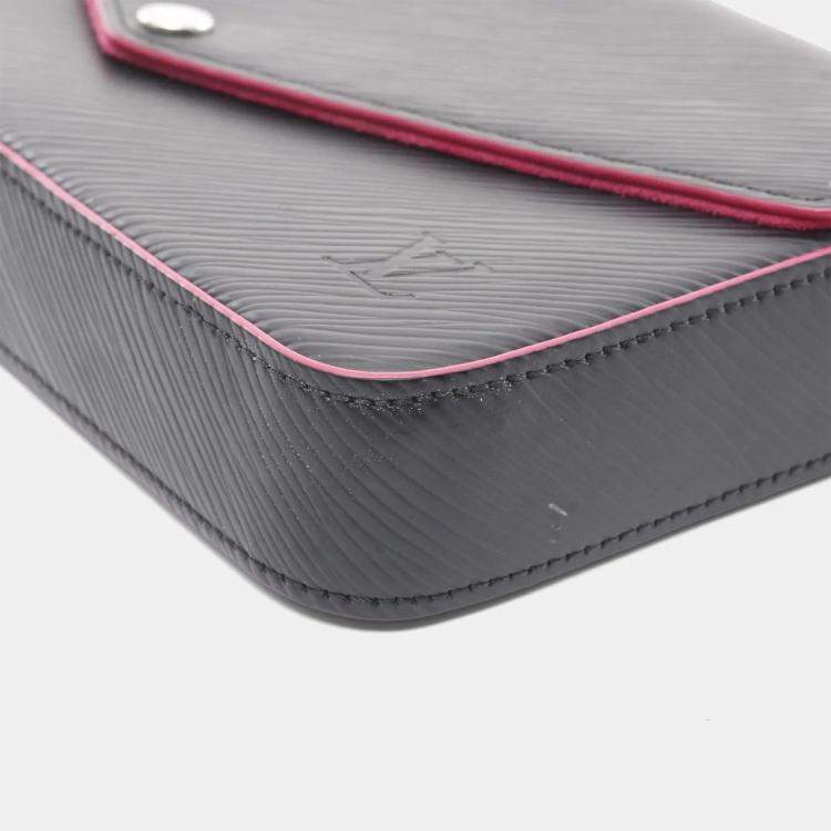 Pre Owned Louis Vuitton Félicie Black Epi Leather Wallet on Chain