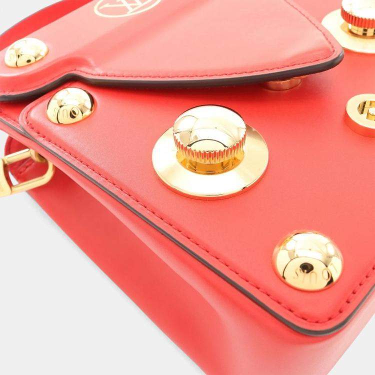 Pre Owned Louis Vuitton OnTheGo East West Red Monogram Empreinte Leather Tote Bag