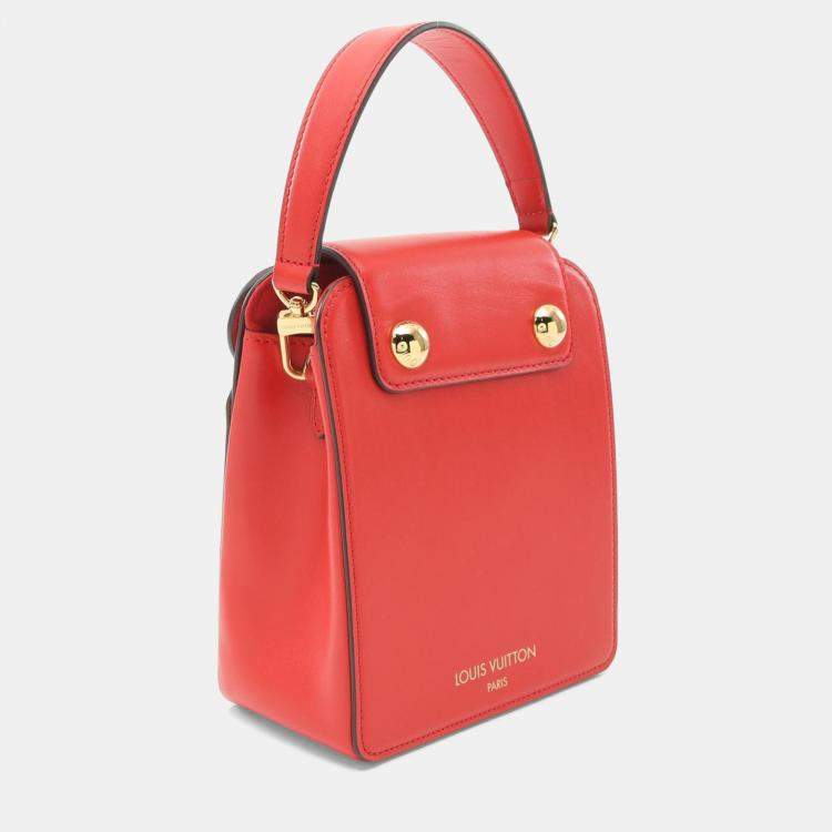 Pre Owned Louis Vuitton OnTheGo East West Red Monogram Empreinte Leather Tote Bag