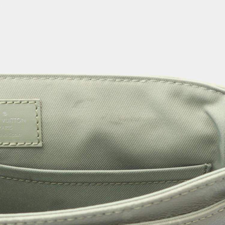 Pre Owned Louis Vuitton Coussin PM Green Lambskin Leather Shoulder Bag