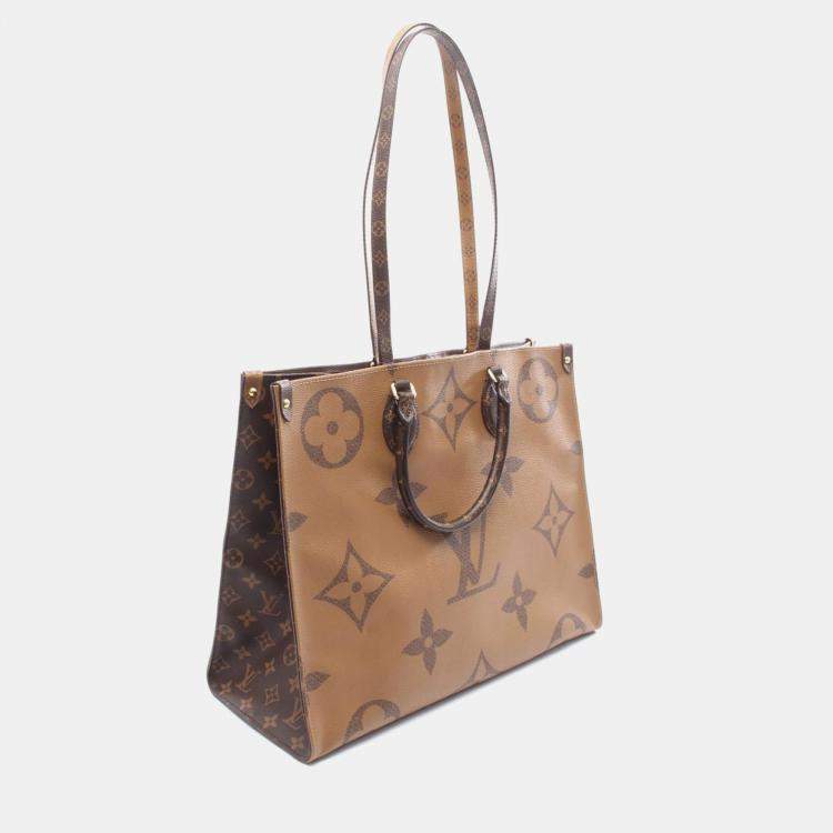 Pre Owned Louis Vuitton OnTheGo GM Brown Monogram Giant Canvas Tote Bag