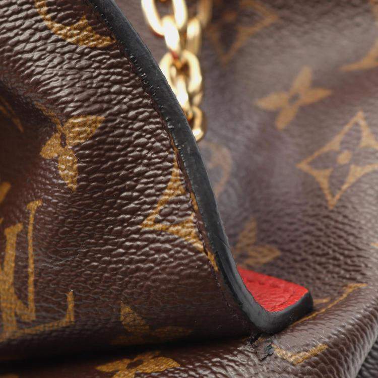 Pre Owned Louis Vuitton Pochette Metis Brown Monogram Empreinte Leather Shoulder Bag