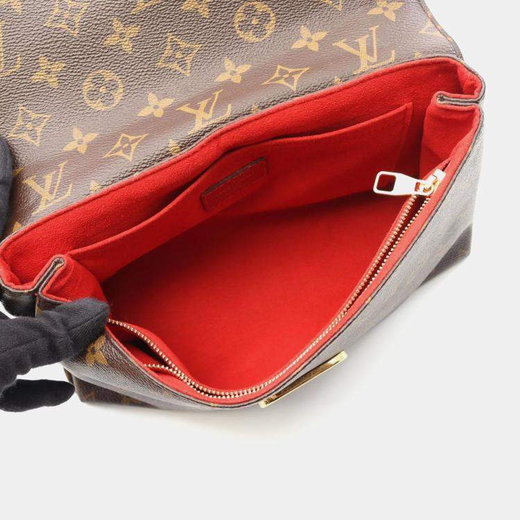 Pre Owned Louis Vuitton Pochette Metis Brown Monogram Empreinte Leather Shoulder Bag