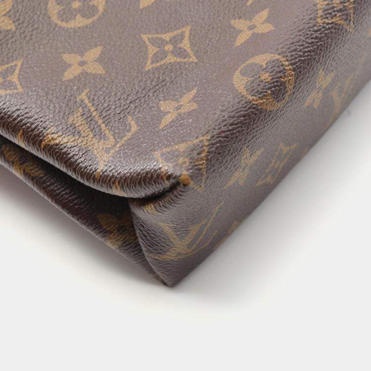 Pre Owned Louis Vuitton Pochette Metis Brown Monogram Empreinte Leather Shoulder Bag