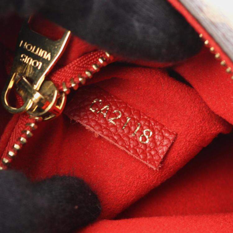 Pre Owned Louis Vuitton Pochette Metis Brown Monogram Empreinte Leather Shoulder Bag