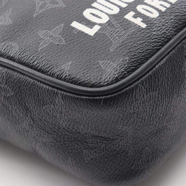 Pre Owned Louis Vuitton Apollo Black Monogram Eclipse Canvas Backpack