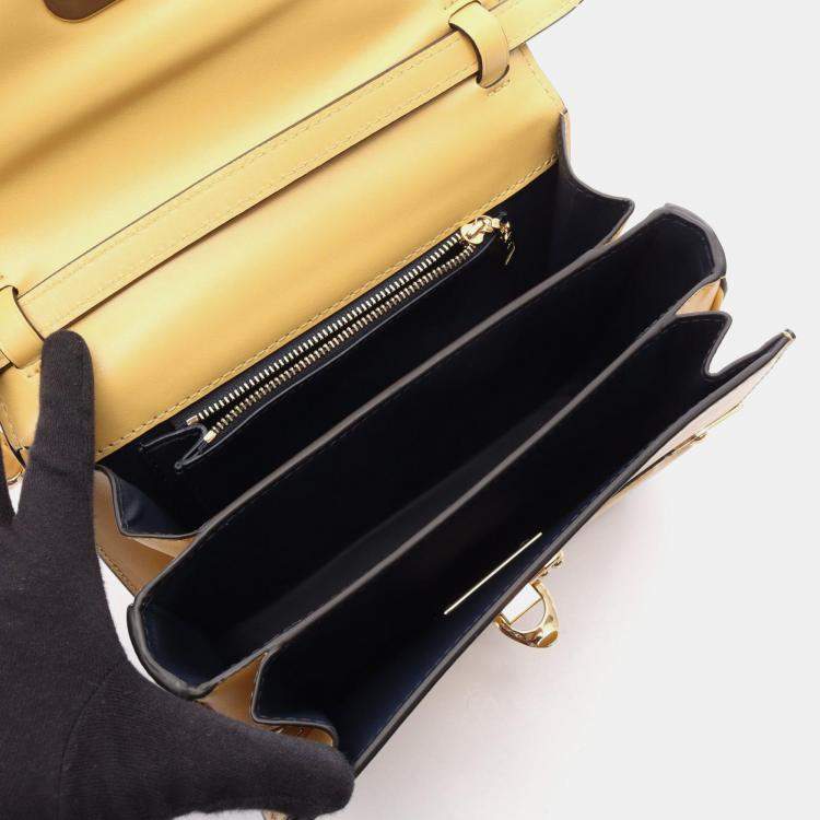 Pre Owned Louis Vuitton OnTheGo East West Yellow Leather Shoulder Bag