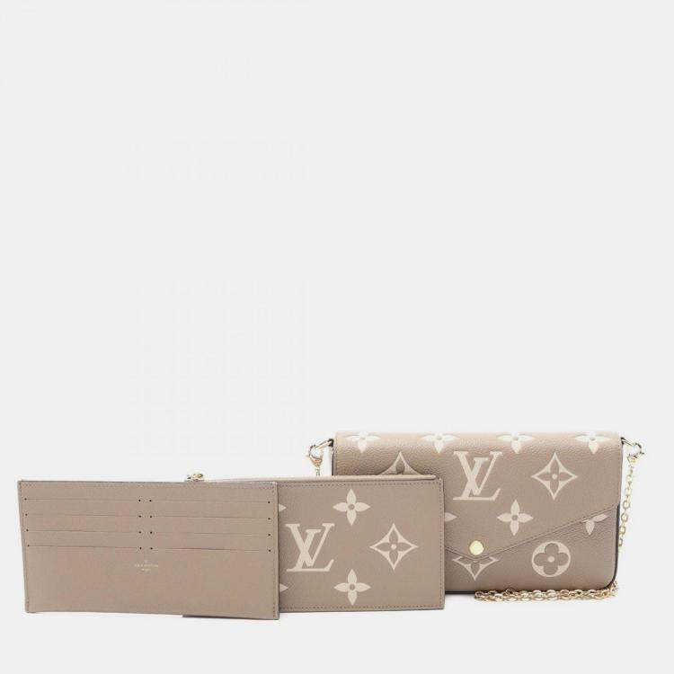 Pre Owned Louis Vuitton OnTheGo East West Beige Monogram Empreinte Leather Shoulder Bag