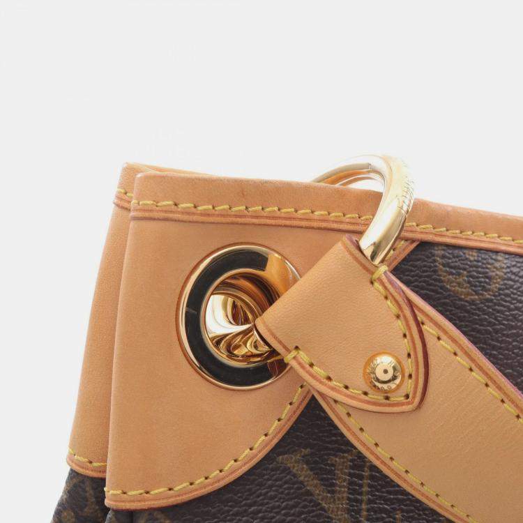 Pre Owned Louis Vuitton Galliera PM Brown Monogram Canvas Shoulder Bag