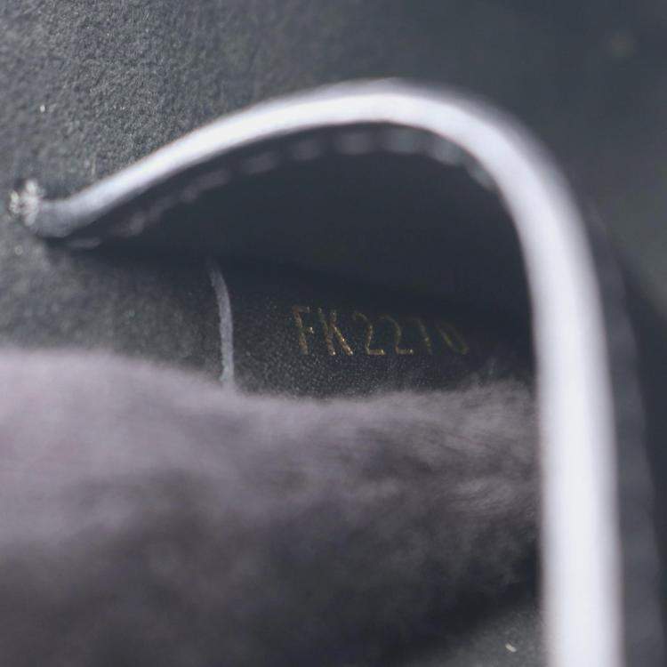 Pre Owned Louis Vuitton Lockme Chain Black Grained Calfskin Leather Shoulder Bag