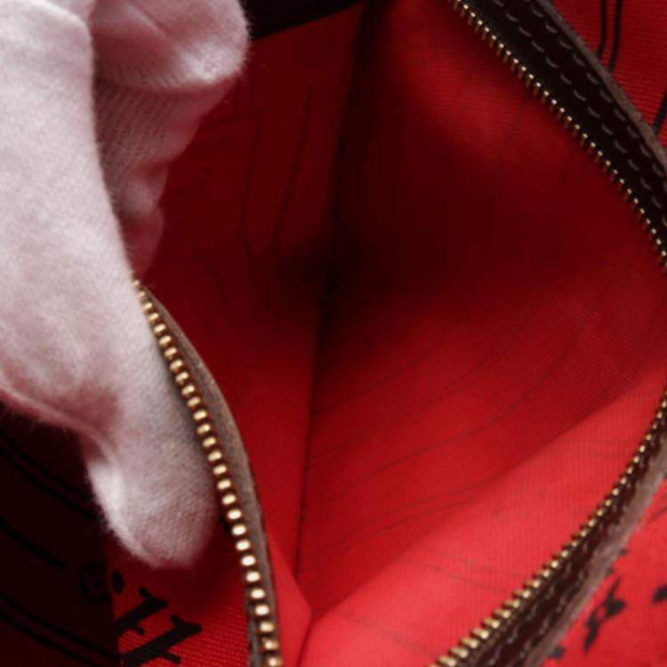 Pre Owned Louis Vuitton Neverfull MM Brown Damier Ebene Canvas Tote Bag