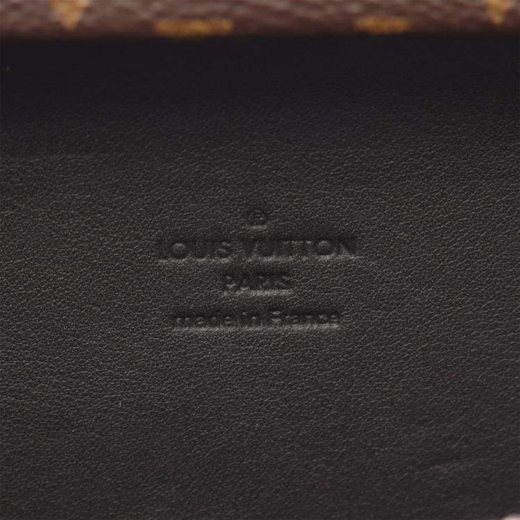 Pre Owned Louis Vuitton Box Brown Monogram Macassar Canvas Clutch Bag