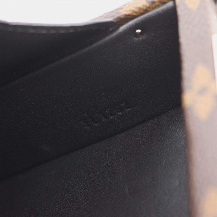 Pre Owned Louis Vuitton Box Brown Monogram Macassar Canvas Clutch Bag