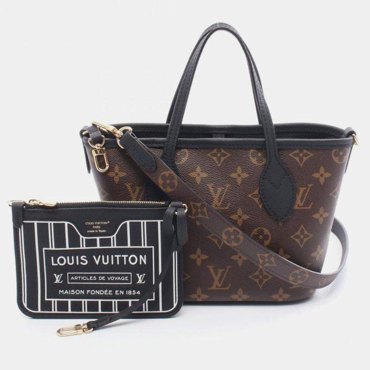 Pre Owned Louis Vuitton Neverfull Inside Out BB Canvas Tote Bag