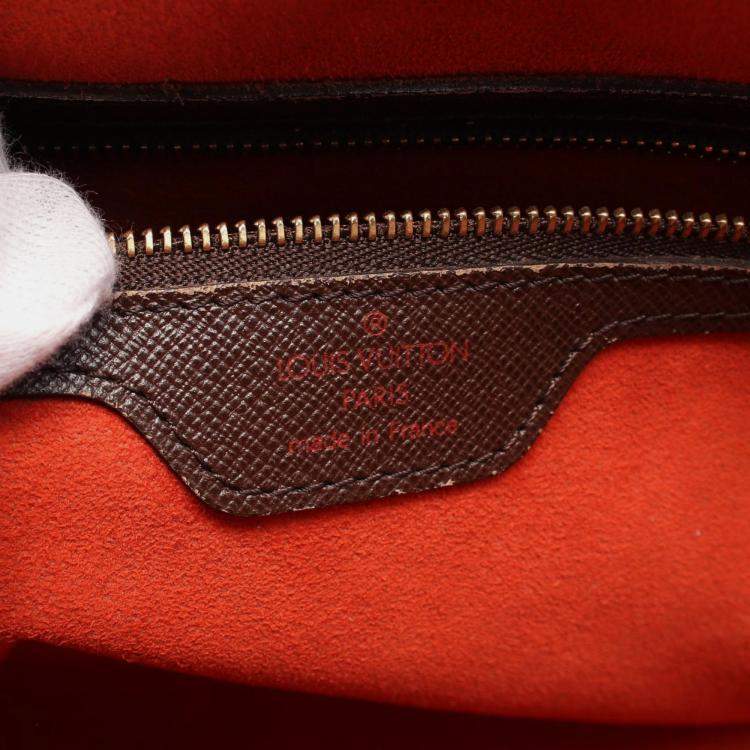 Pre Owned Louis Vuitton Triana Brown Damier Ebene Canvas Top Handle Bag