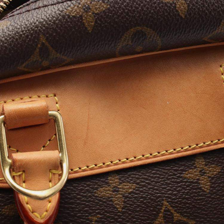 Pre Owned Louis Vuitton Deauville Brown Monogram Canvas Top Handle Bag