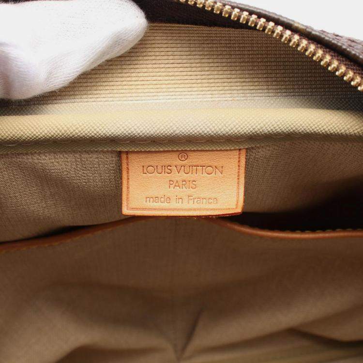 Pre Owned Louis Vuitton Deauville Brown Monogram Canvas Top Handle Bag