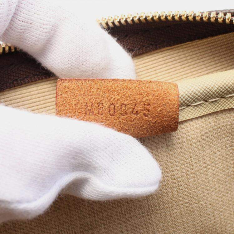 Pre Owned Louis Vuitton Deauville Brown Monogram Canvas Top Handle Bag