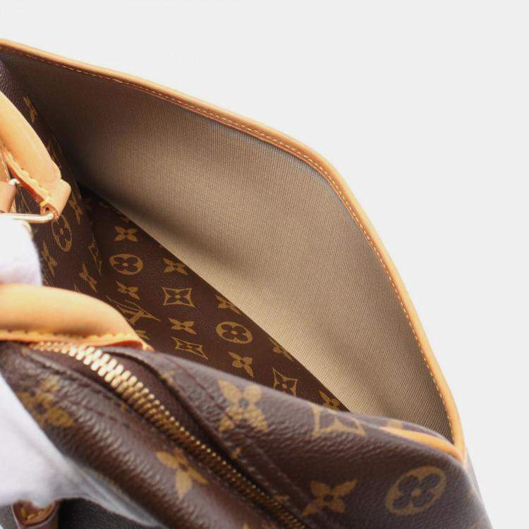 Pre Owned Louis Vuitton Deauville Brown Monogram Canvas Top Handle Bag