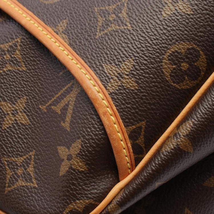 Pre Owned Louis Vuitton Deauville Brown Monogram Canvas Top Handle Bag