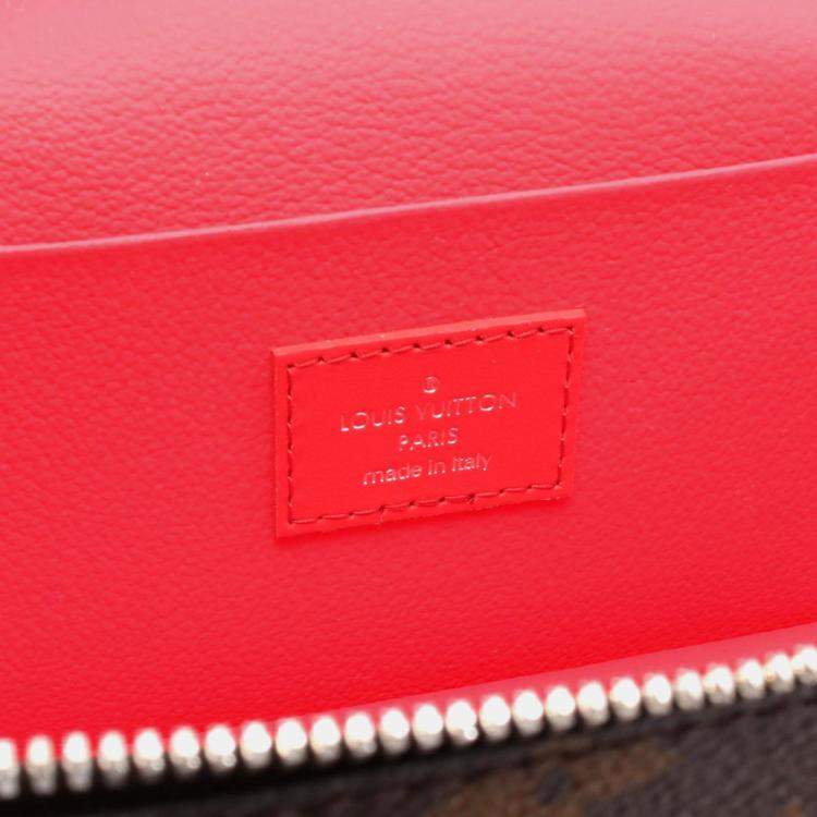 Pre Owned Louis Vuitton Nice Mini Brown/Red Monogram Canvas Vanity Case