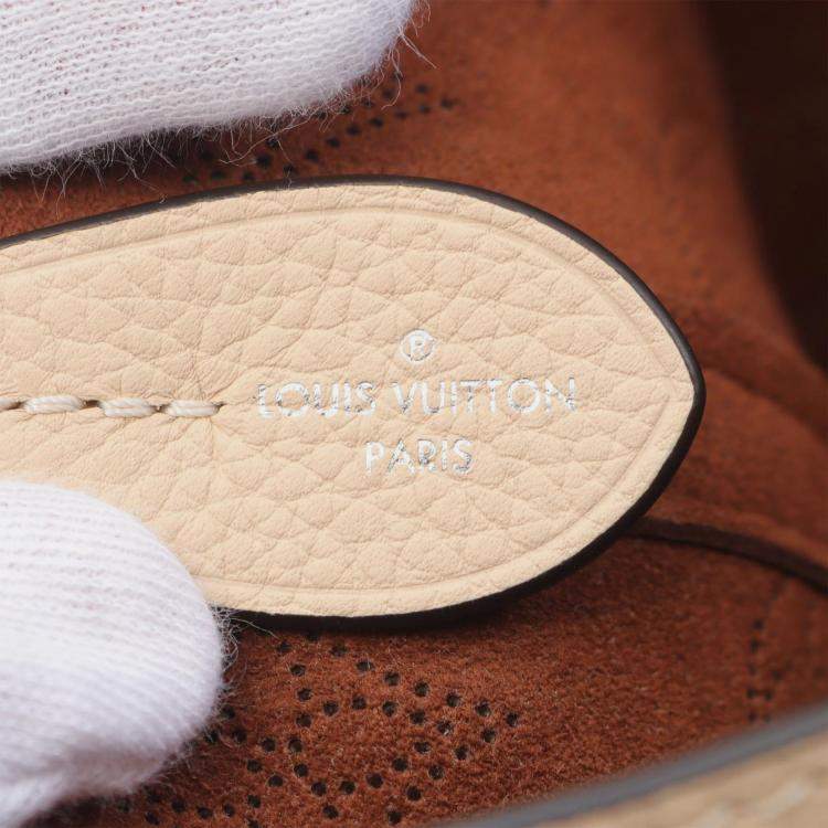 Pre Owned Louis Vuitton Blossom PM Beige Mahina Leather Shoulder Bag